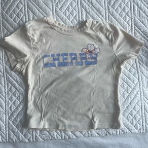 Cherry LA off white baby tee in XS